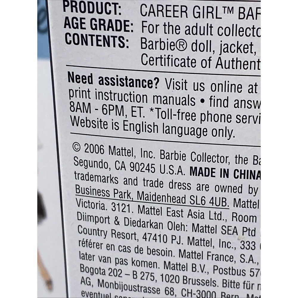 NEW 2006 Career Girl 1963 Barbie Doll Reproduction Gold label Mattel #J0965 - Picture 9 of 16